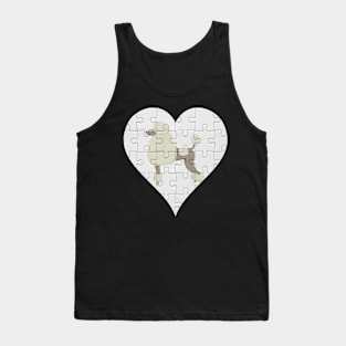 Poodle Heart Jigsaw Pieces Design - Gift for Poodle Lovers Tank Top